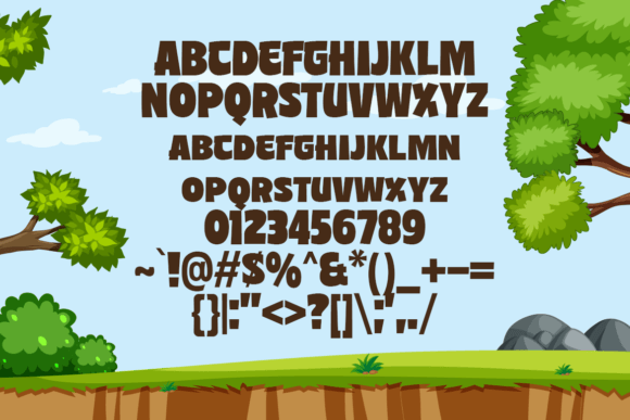 Hunsels Garden Font PNG with transparent background - Preview 2