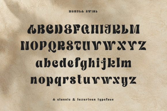 Nebula Swirl Font PNG with transparent background - Preview 1
