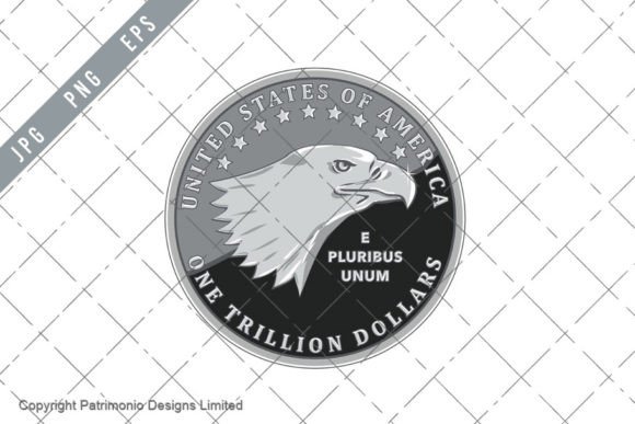 One Trillion Dollar Coin of USA EPS PNG