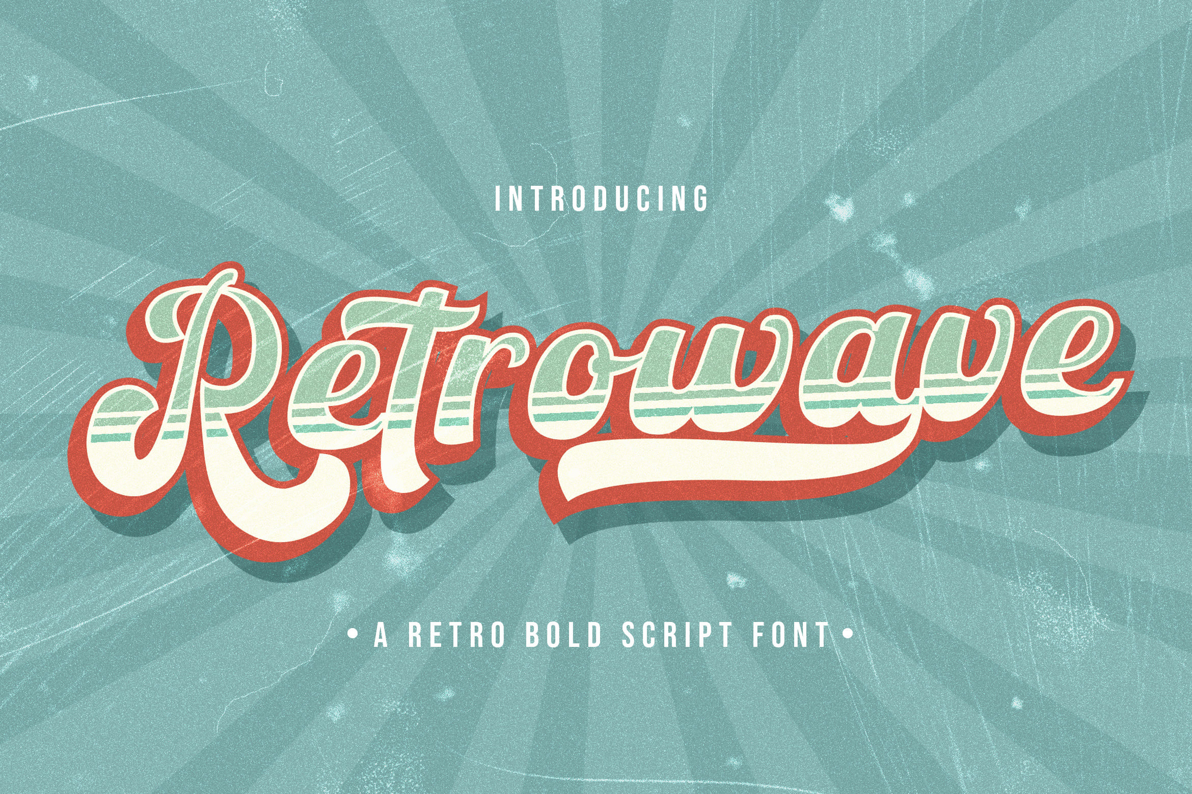 Retrowave Font preview — 80s-inspired bold script font