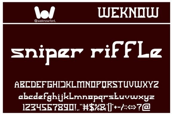 Sniper Font PNG with transparent background - Preview 1