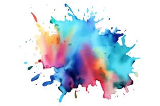 Watercolor Paint Ink Splash Background Graphic by pixeness · Creative ...