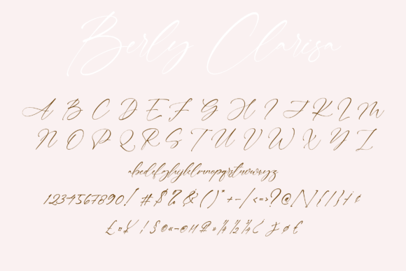 Berly Clarisa Font PNG with transparent background - Preview 5