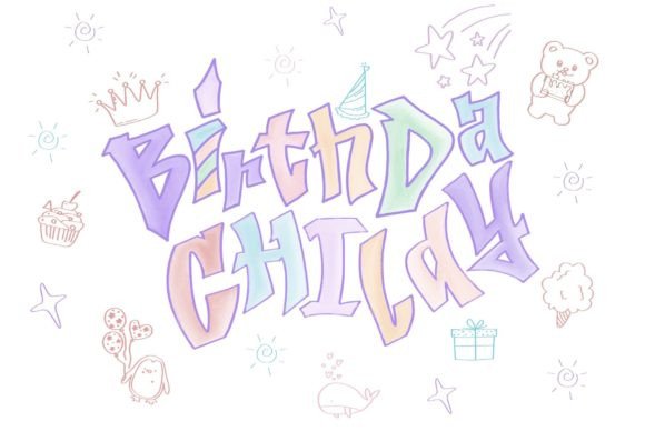Birthday Child Font - Preview 6
