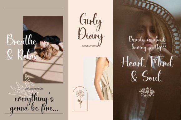Bright & Beautiful Font PNG with transparent background - Preview 4