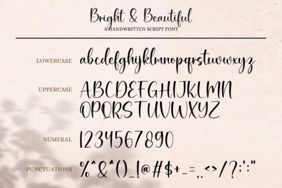 Bright & Beautiful Font PNG with transparent background - Preview 6