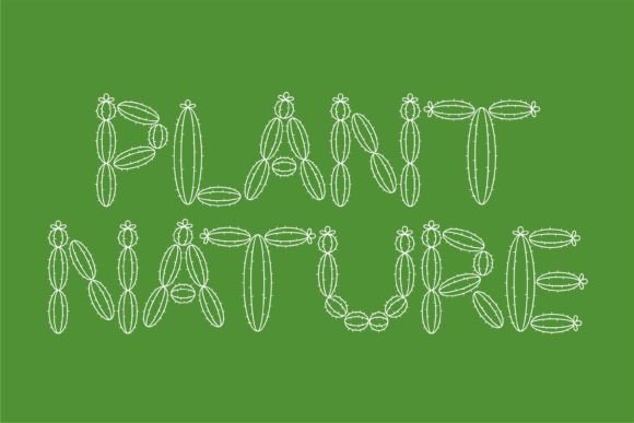 Cactus Tree Font - Preview 3