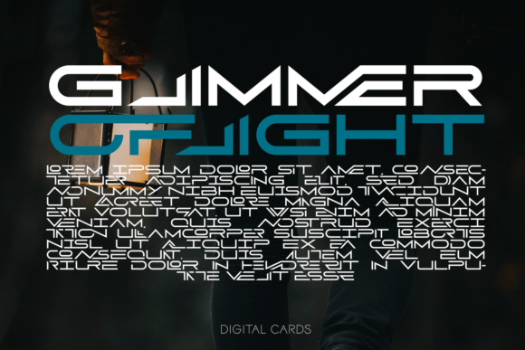 Digital Cards Font PNG with transparent background - Preview 4