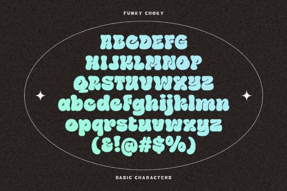 Funky Choky Font PNG with transparent background - Preview 2