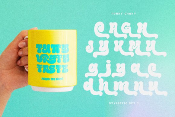 Funky Choky Font PNG with transparent background - Preview 5