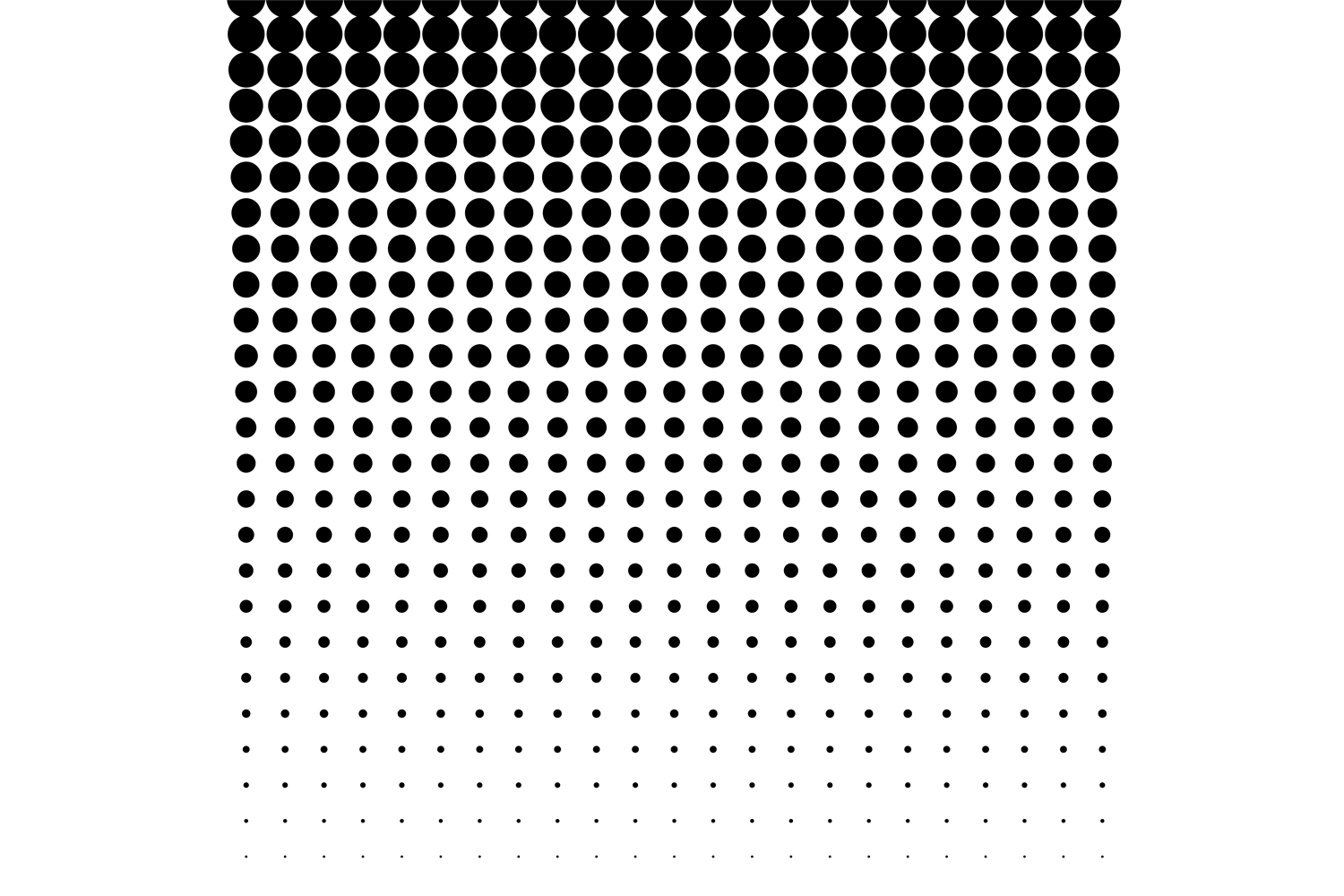 Halftone Fade Gradient. Vertical Dot Pat