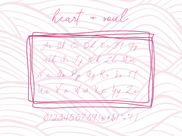 Heart + Soul Font PNG with transparent background - Preview 2