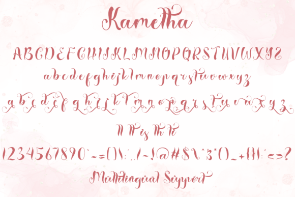 Kametha Font PNG with transparent background - Preview 5