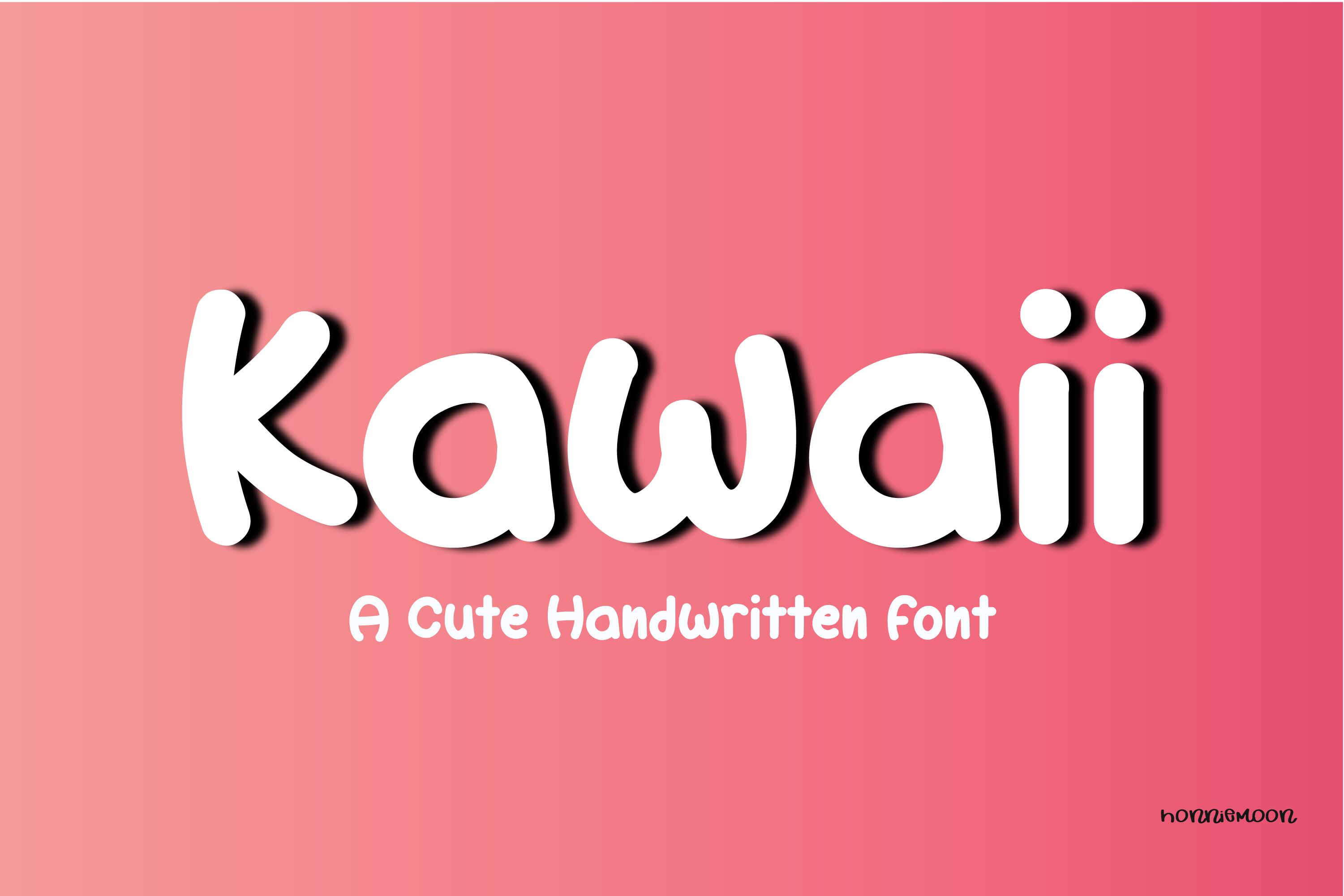 Kawaii preview: cute friendly jolly font