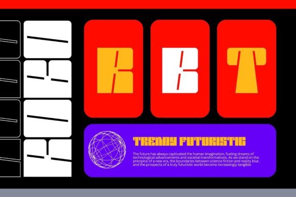 Modern Techno Font PNG with transparent background - Preview 1