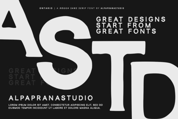 Ontario Font font preview - 4