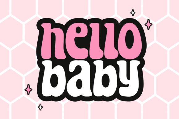 Pink Crab Font PNG with transparent background - Preview 1
