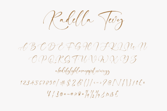 Radella Tevy Font PNG with transparent background - Preview 5