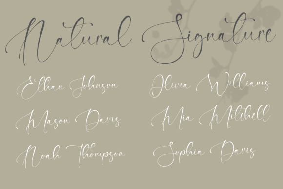Roselyne Font PNG with transparent background - Preview 2