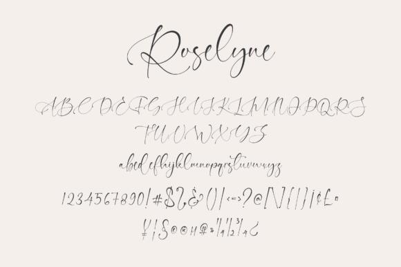 Roselyne Font PNG with transparent background - Preview 5