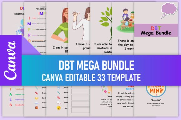 Editable DBT Mega Bundle Canva KDP Graphic by rahimaartwork077 ...
