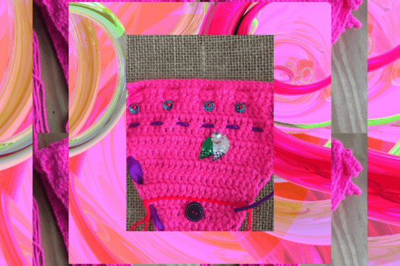 Pink Crochet Triangle Crochet Bunting