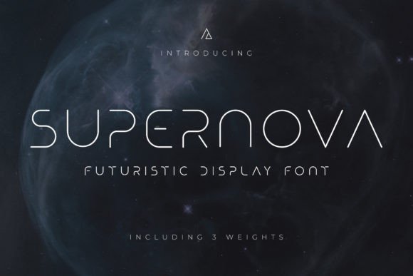 Supernova Font by Aurora Graphics · Creative Fabrica font preview