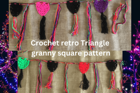 Triangle Granny Square Bunting Easy Croc