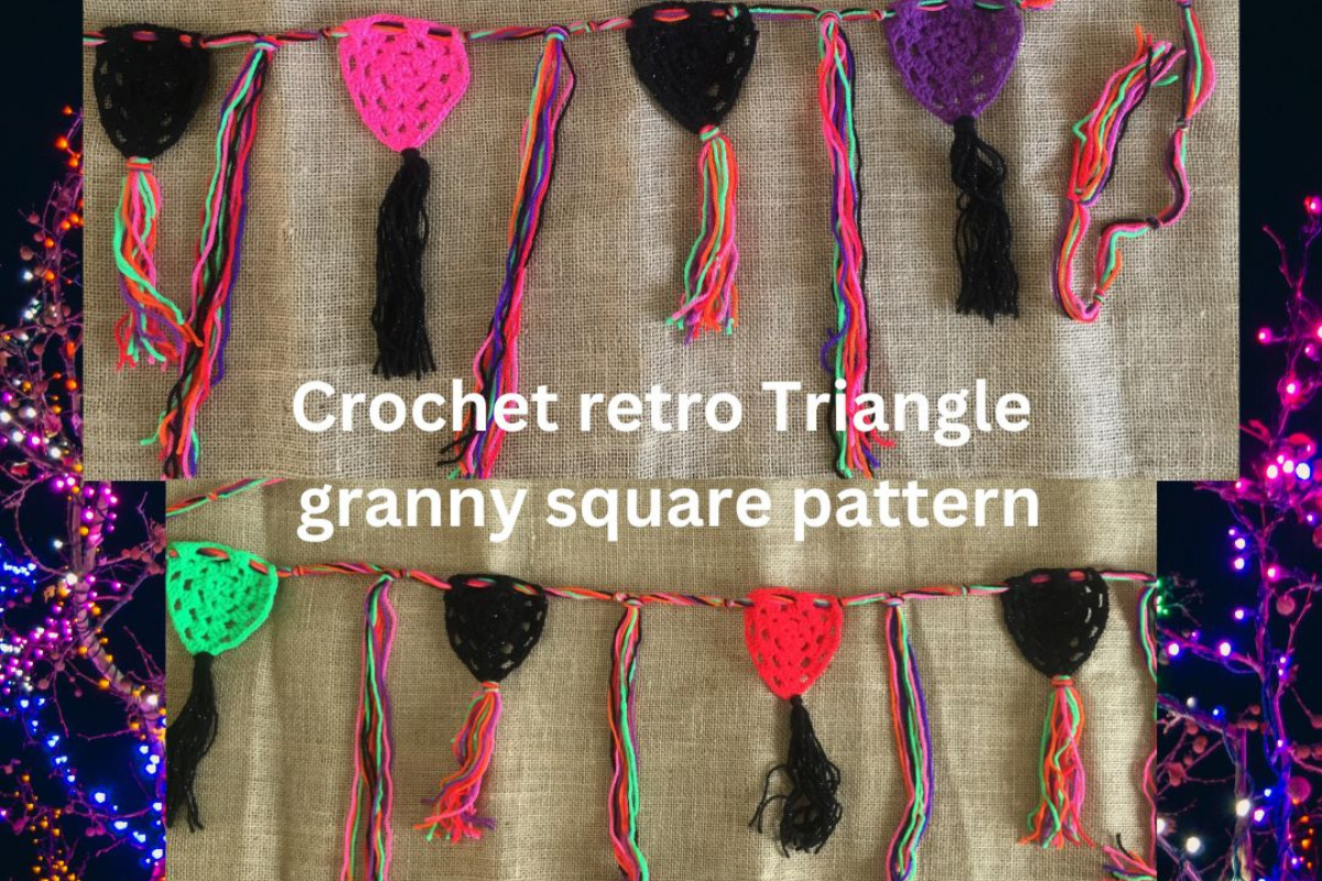 Triangle Granny Square Bunting Easy Croc