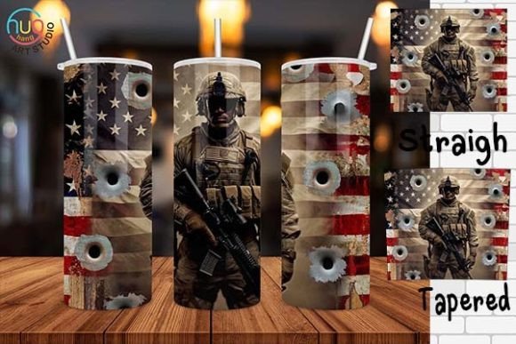 US Flag Veterans Day 20oz Skinny Tumbler