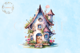 Watercolor Fairy House Clipart Graphic by Gunpate · Creative Fabrica