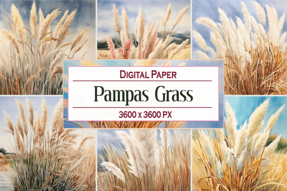 Watercolor Pampas Grass