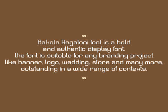 Bakole Regatoni Font - Preview 6