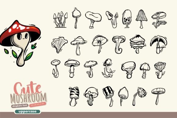Cute Mushroom Font - Preview 1