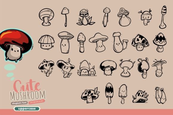 Cute Mushroom Font - Preview 2