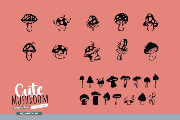 Cute Mushroom Font - Preview 3