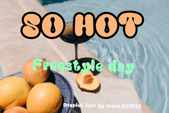 Droplet Font PNG with transparent background - Preview 3