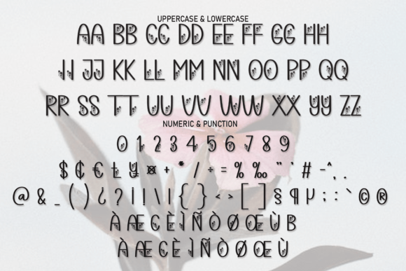 Monogram Flower Font PNG with transparent background - Preview 6