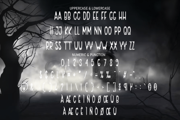 Nightghost Font PNG with transparent background - Preview 6