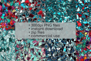 Shattered Glass Digital Papers Pack Graphic by Red Gypsy Vintage Arts ...