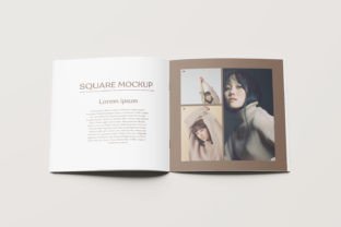 Square Magazine Brochure Mockup Graphic by AkmalStudio · Creative Fabrica