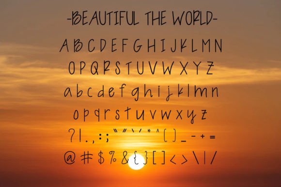 Beautiful the World Font - Preview 4