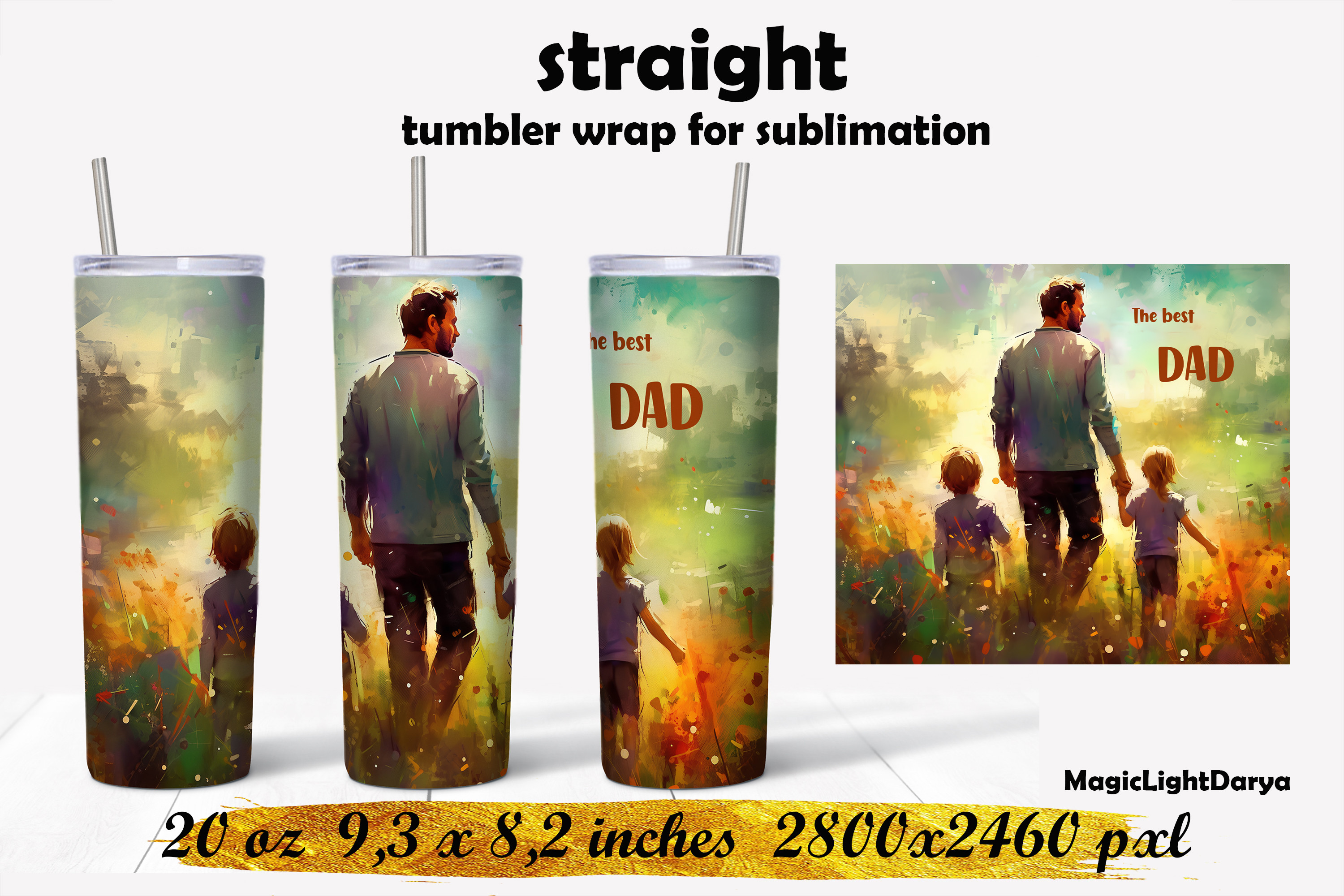 Dad Tumbler Wrap Graphic by daryaboska · Creative Fabrica