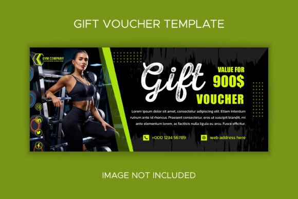Gym Gift Voucher Template with Photo
