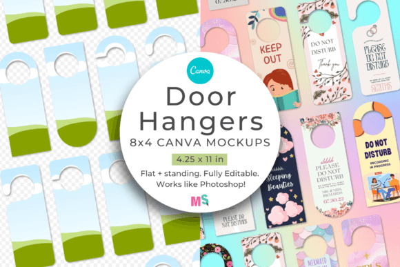 Door Hanger Mockup for Canva