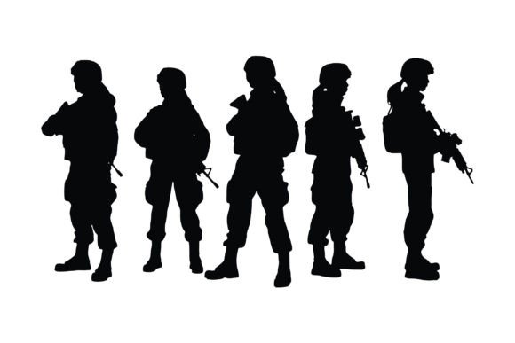 Female Soldier and Special Forces Vector Graphic Illustrations By iftikharalam