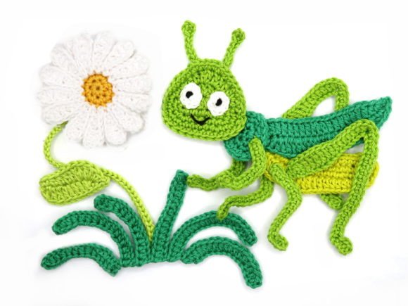 Grasshopper Crochet Applique Pattern