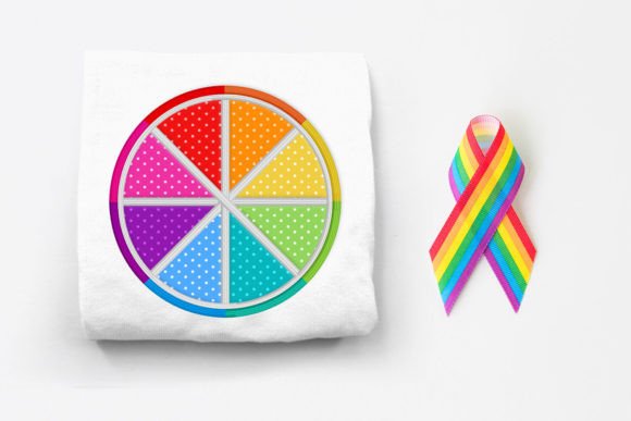 Rainbow Citrus Round Slice Applique