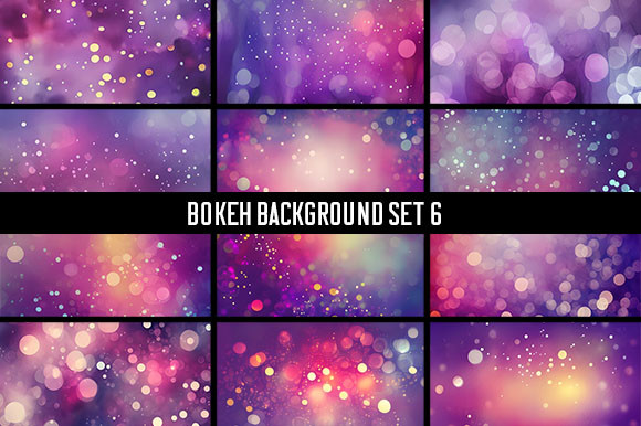 15 Purple Bokeh Backgrounds Set Graphic by IndigoCreations · Creative ...