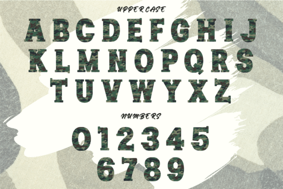 Army Camouflage Font - Preview 1